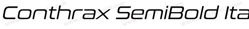 Conthrax SemiBold Italic字体转换